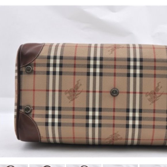 Auth Burberrys Nova Check 2Way Travel Boston Bag P - Picture 13 of 15